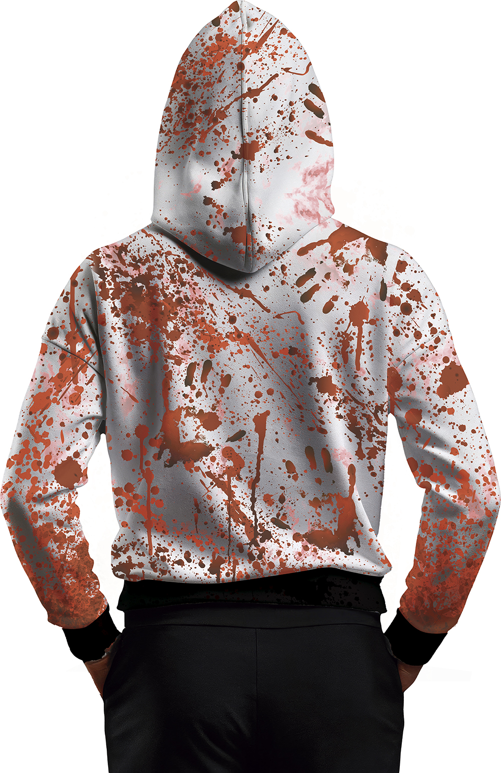 Blutiger Kapuzen Pulli 52-54  L mit Maske