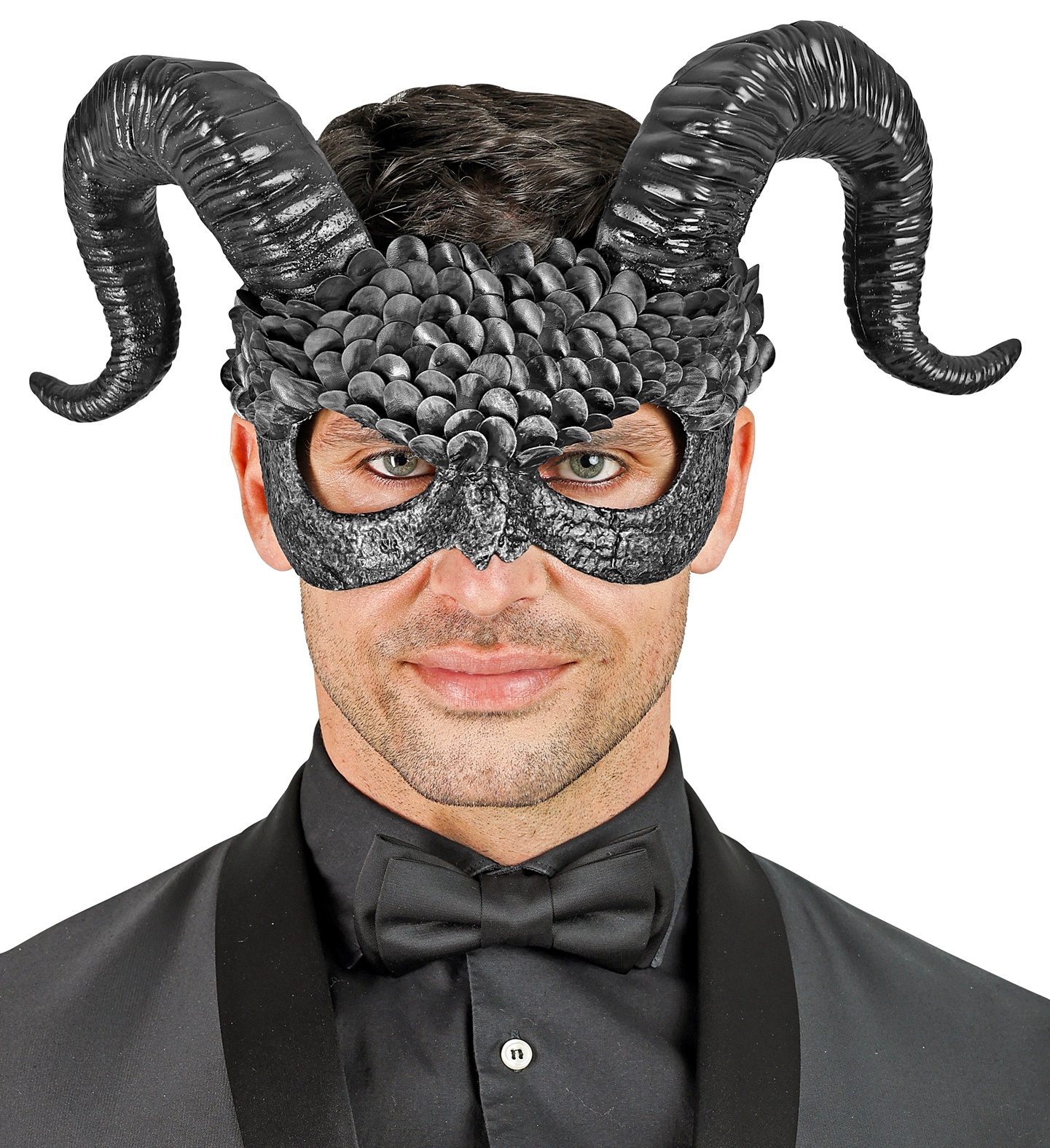 Dämon Maske schwarz Commedia dell´arte