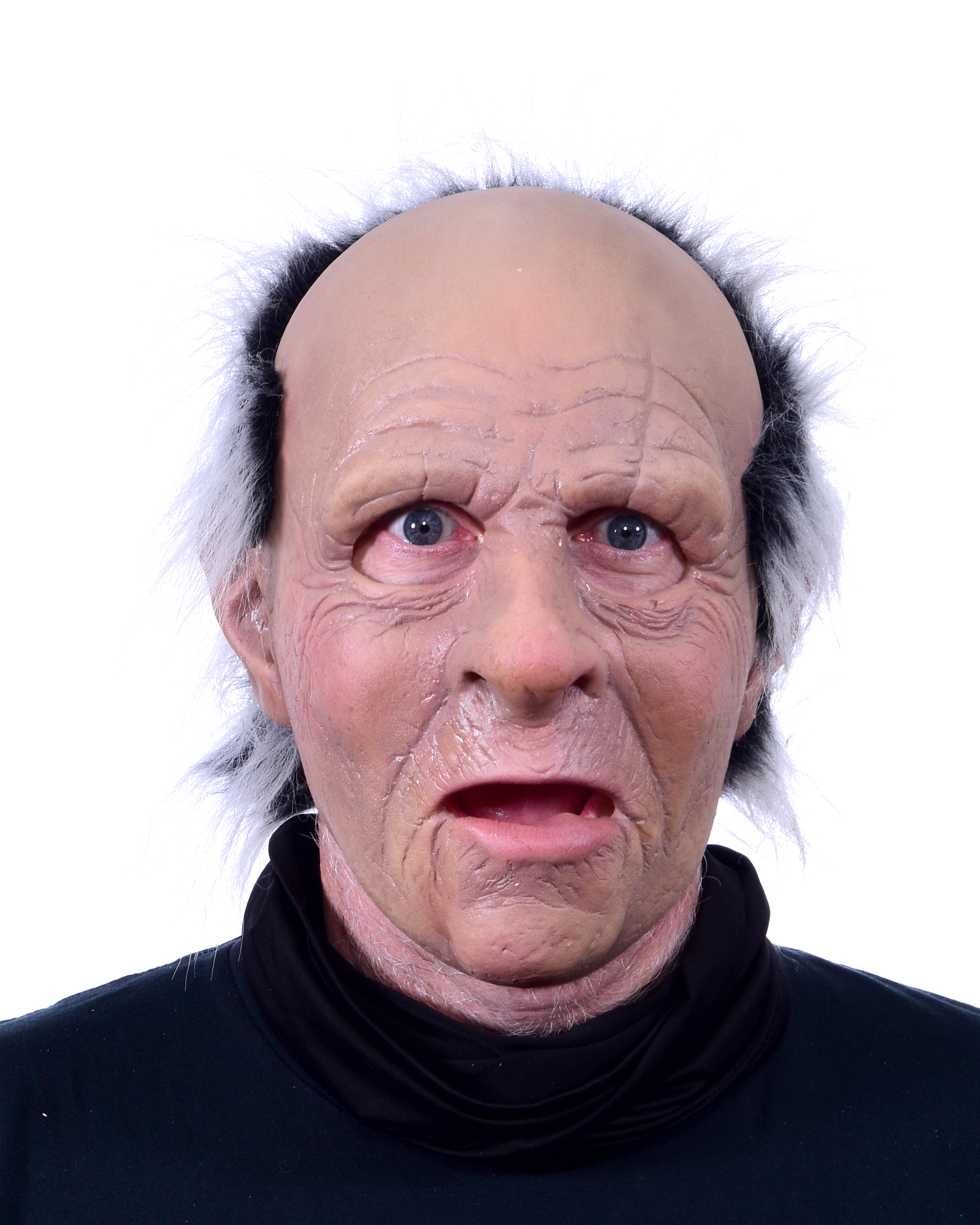 Gummi Masken "Viktor"  Alter Mann mit grauen Haaren Plüsch