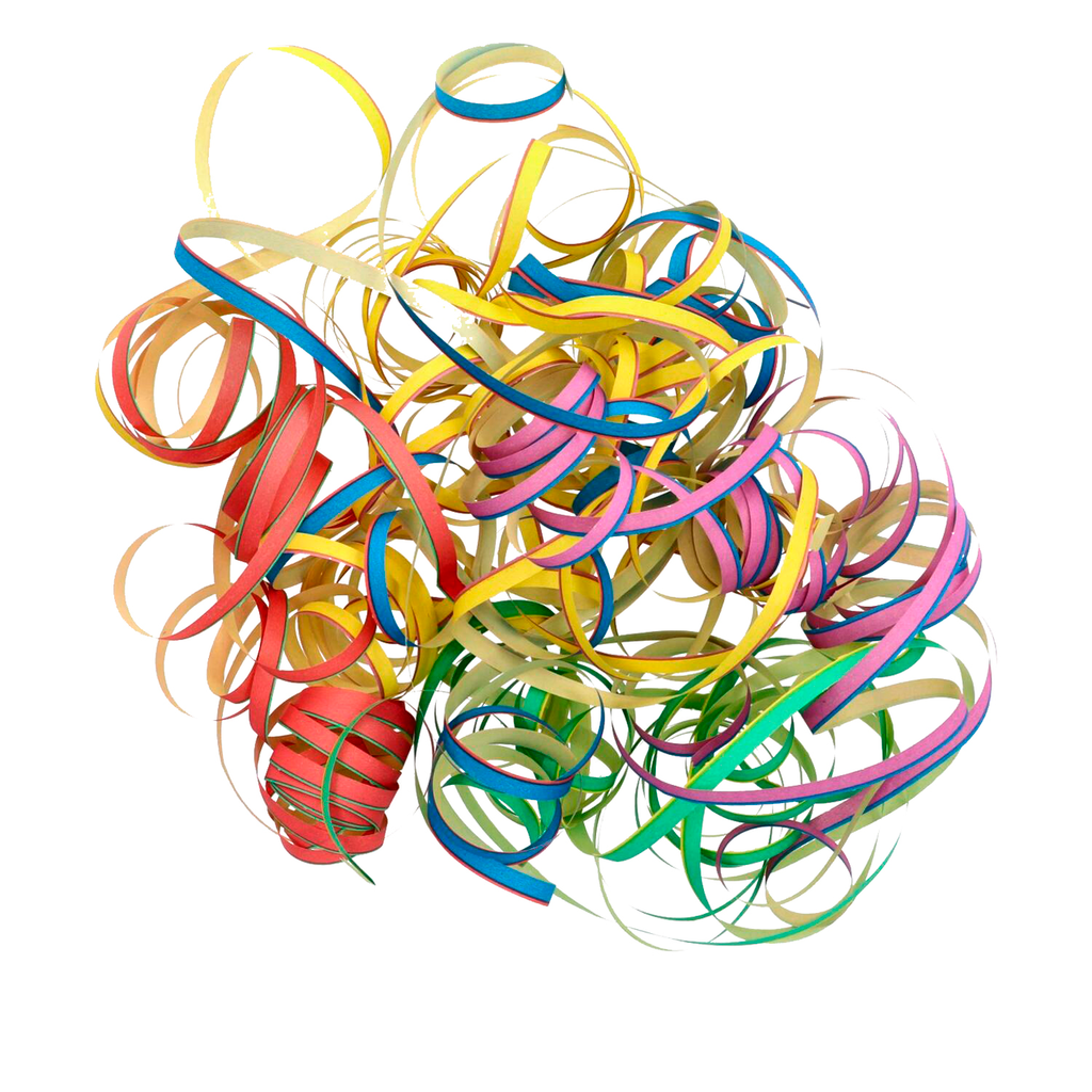 3er Pkg. Luftschlangen 4m  gestreift
