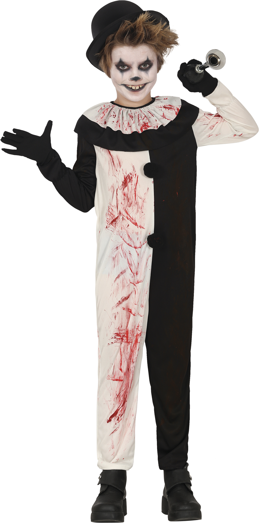 Blutiger Terror Clown schw.-weiß 10-12 J