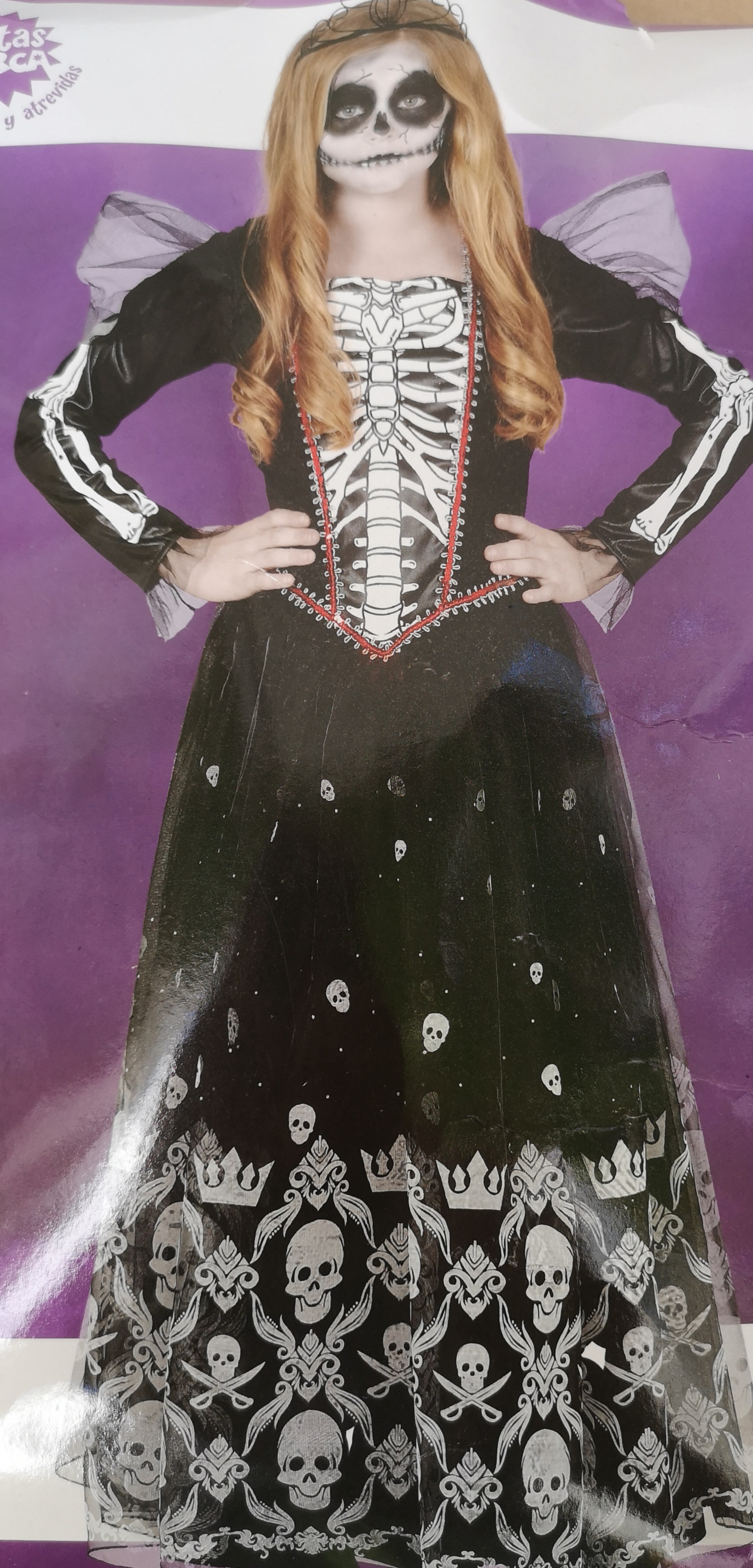 Skeleton Princess  Kleid  7-9 J
