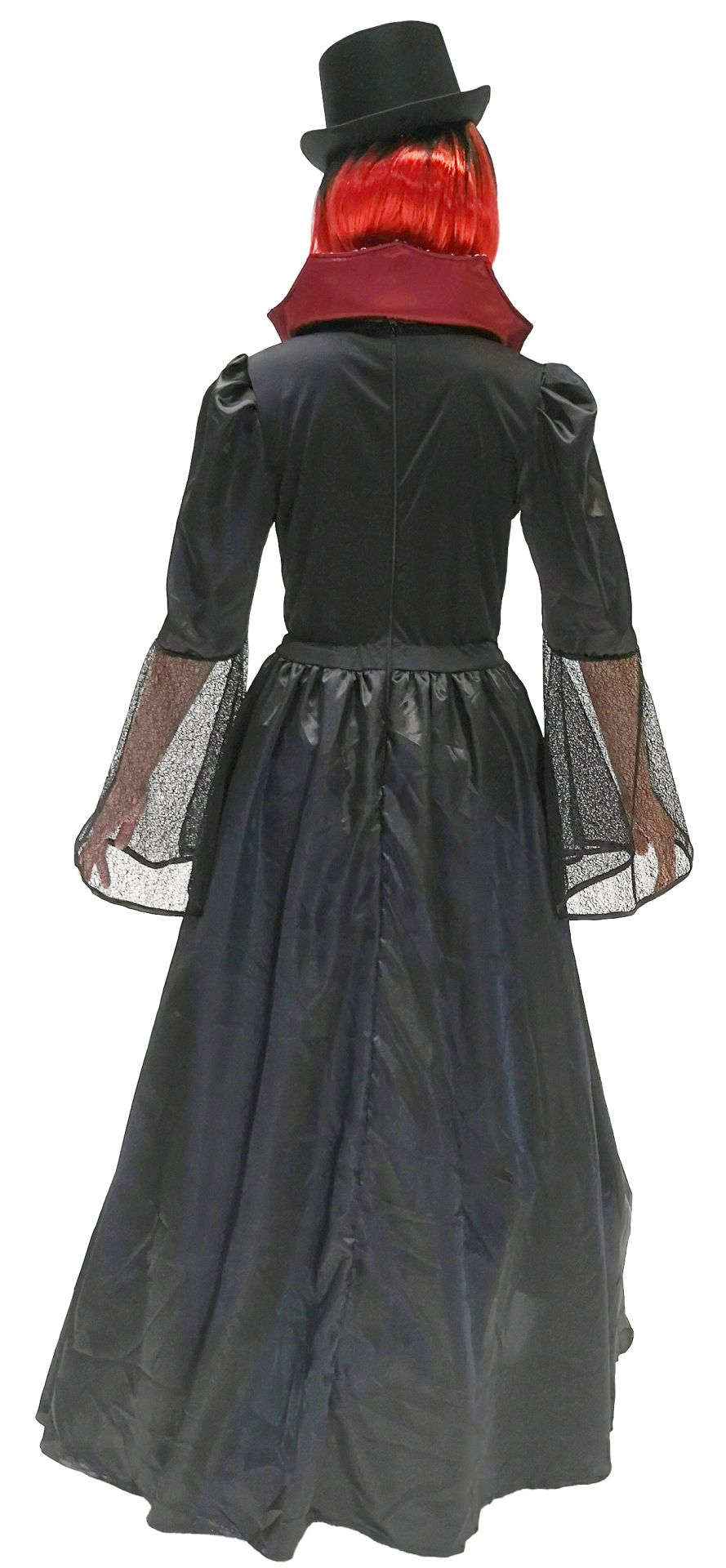 Vampir Baronin Kleid mit Kragen MEDIUM