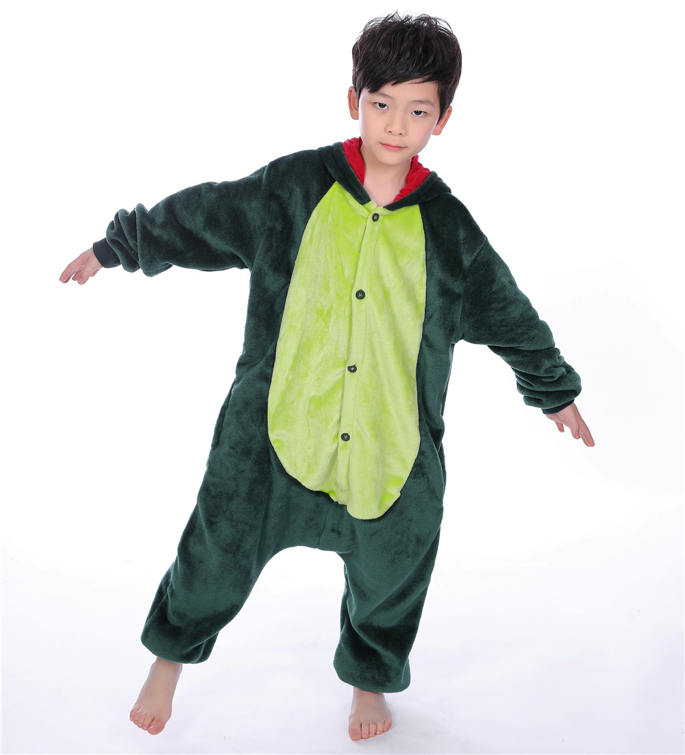 Grüner Dino Overall Größe 140cm