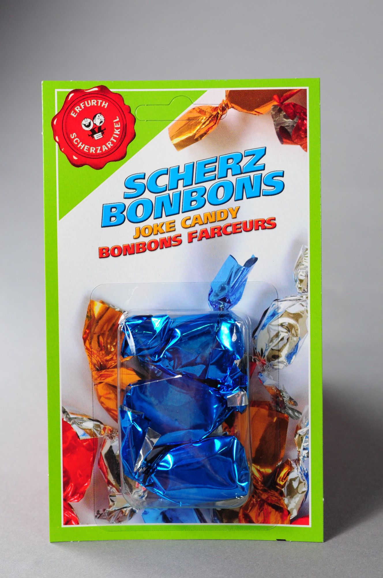 Scherzbonbon blaufärbend  3 Stück