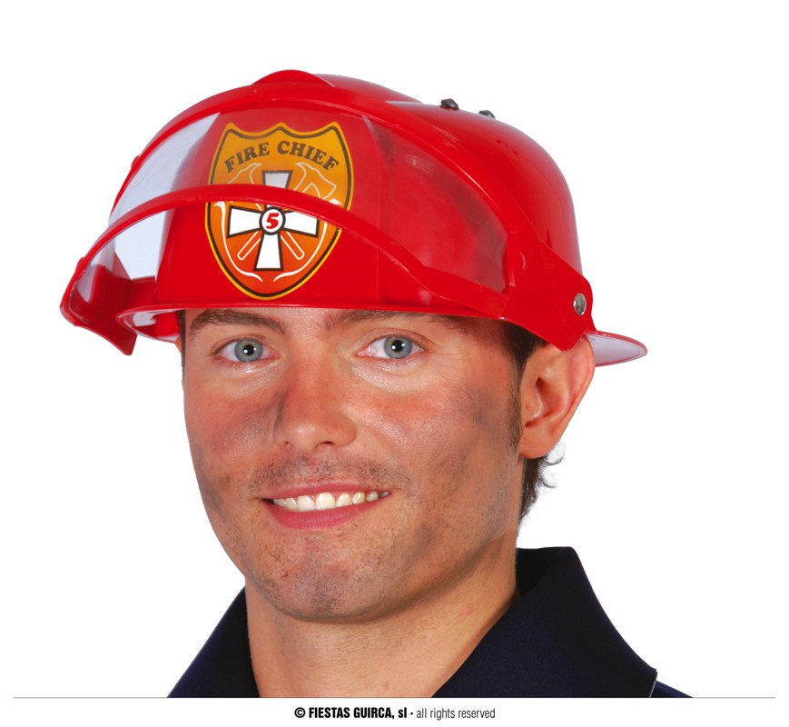 Feuerwehr Helm rot mit Visier