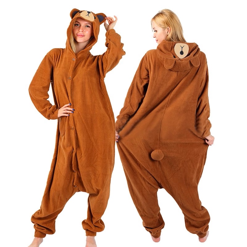 Brauner Bär Overall   LARGE   f. Erw. (XL)