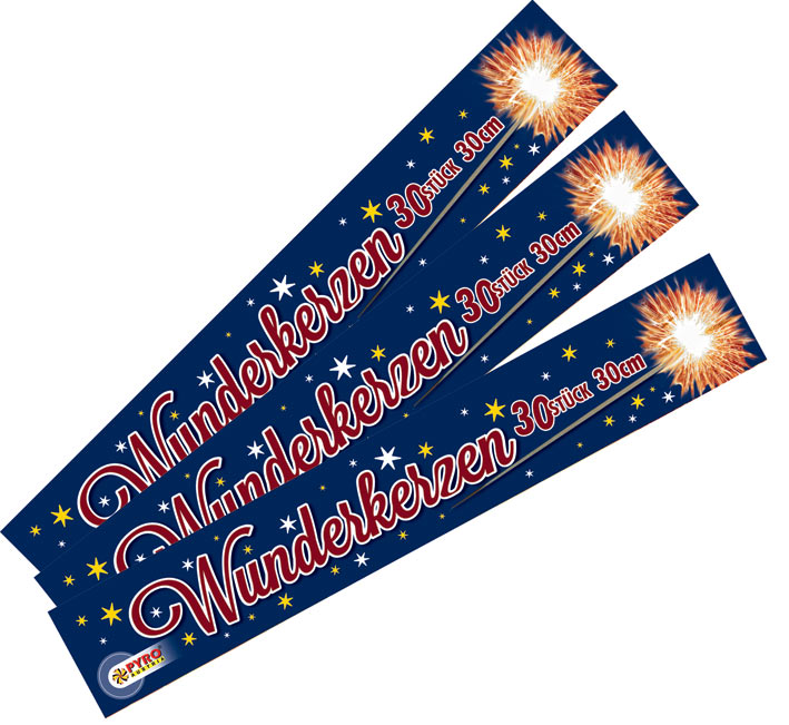 Wunderkerzen 30cm  lang 30 Stück in Schachtel