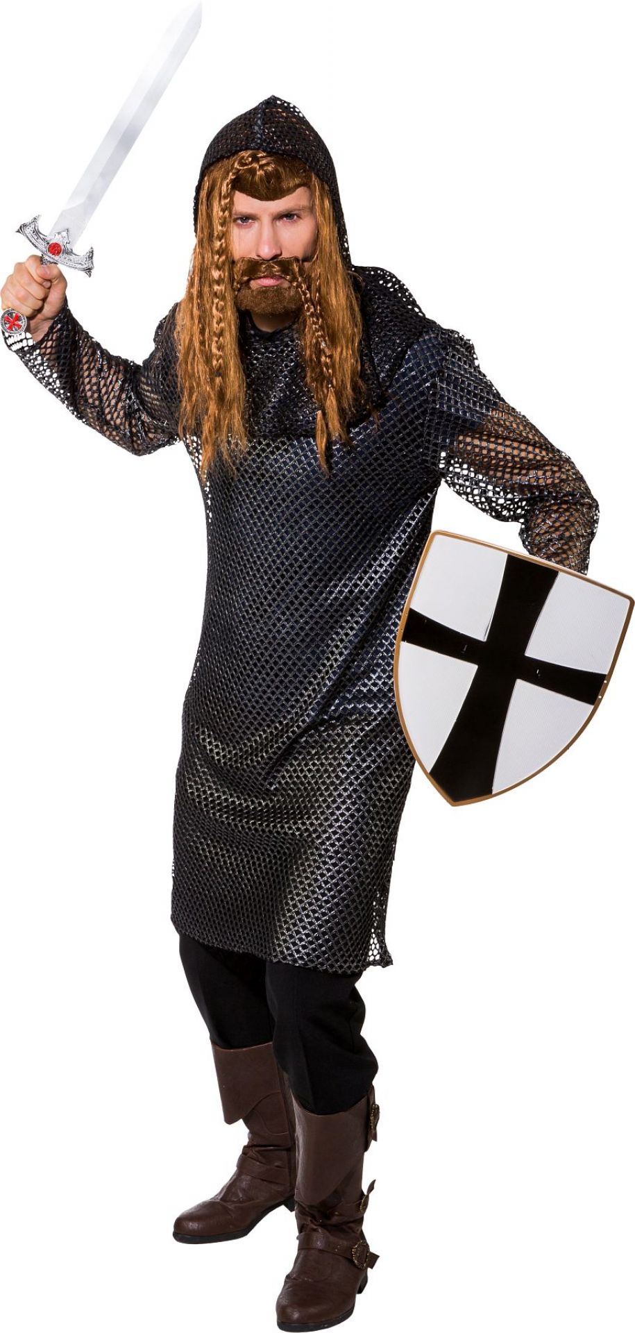 Kettenhemd mit Haube  L/XL