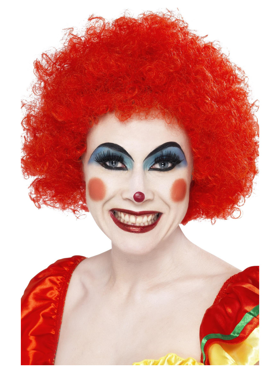 Clown Perücke Locken rot
