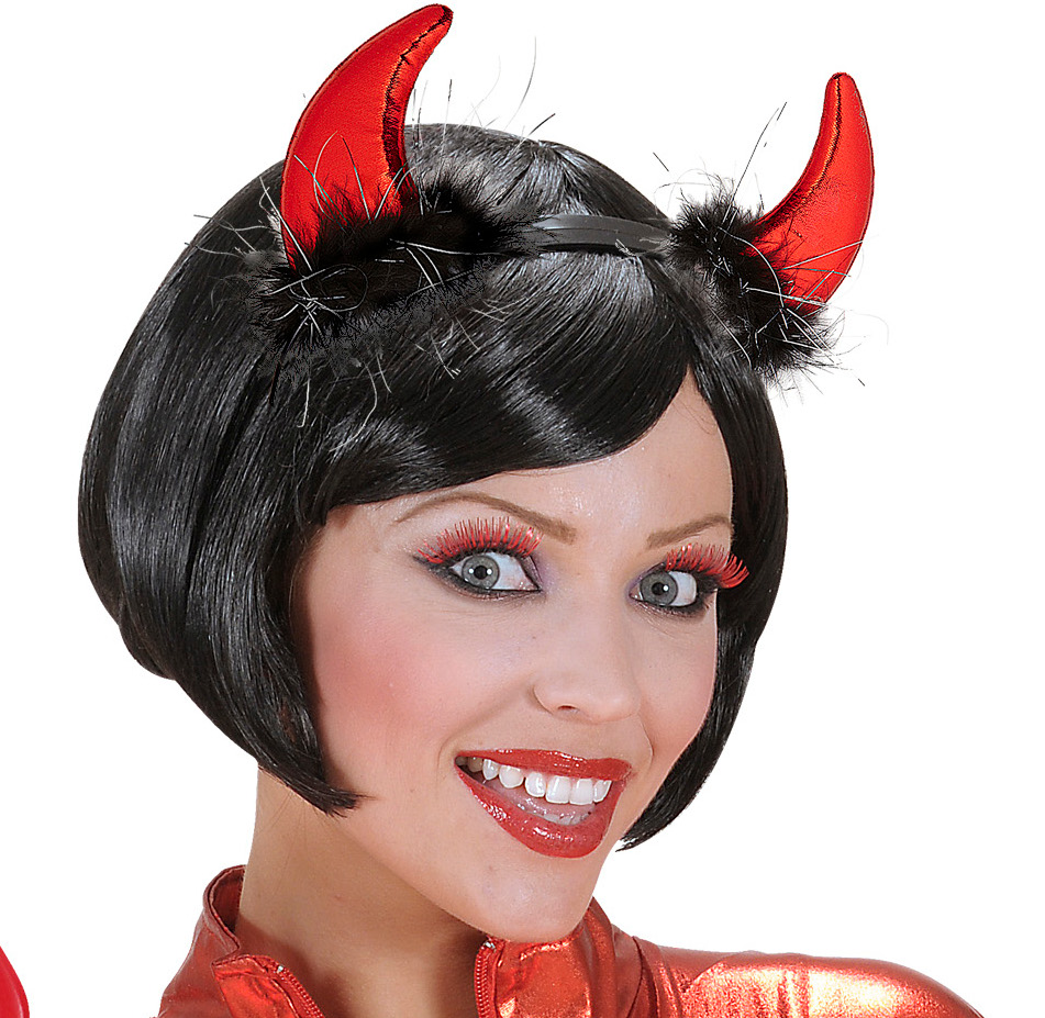 Teufelshörner rot  metallic