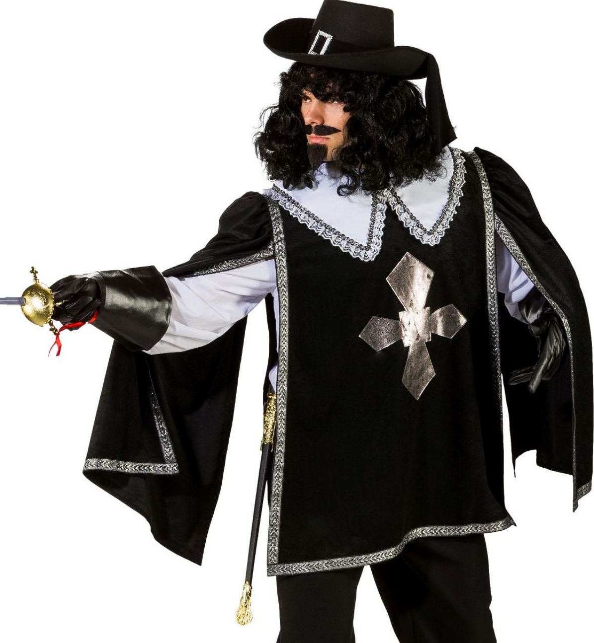 Musketier Oberteil schwarz Einheitsgröße