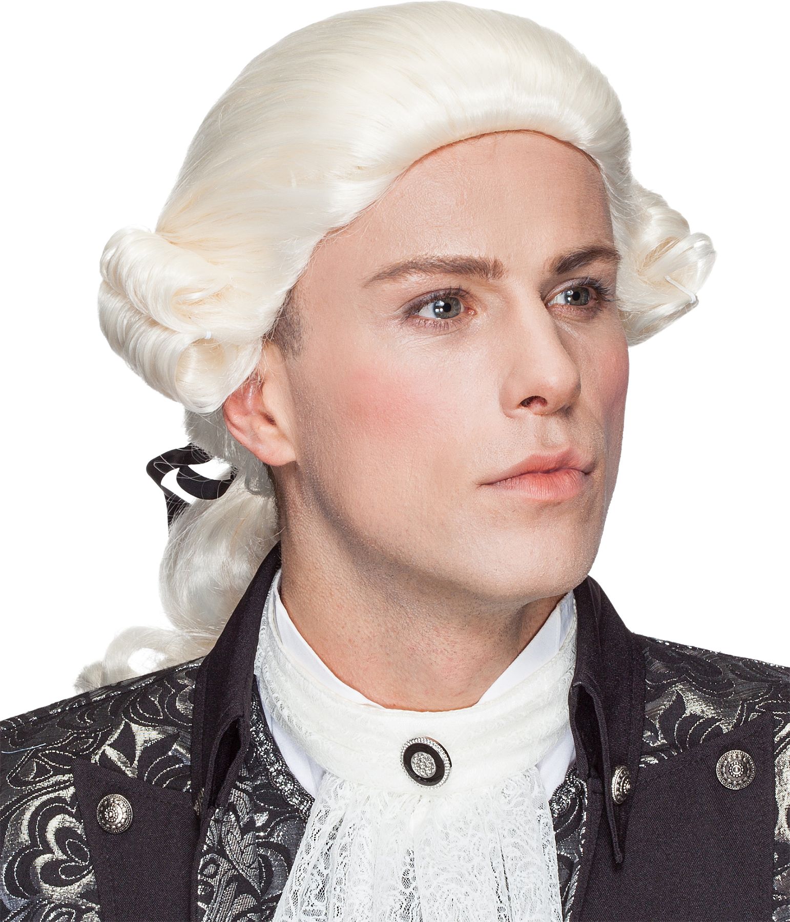 Herren Barock Perücke creme-weiß