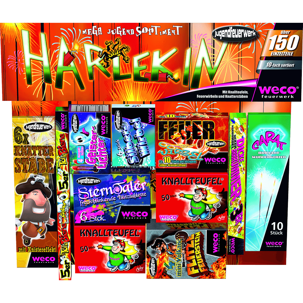 Jugendfeuerwerk Set Harlekin  150teilig
