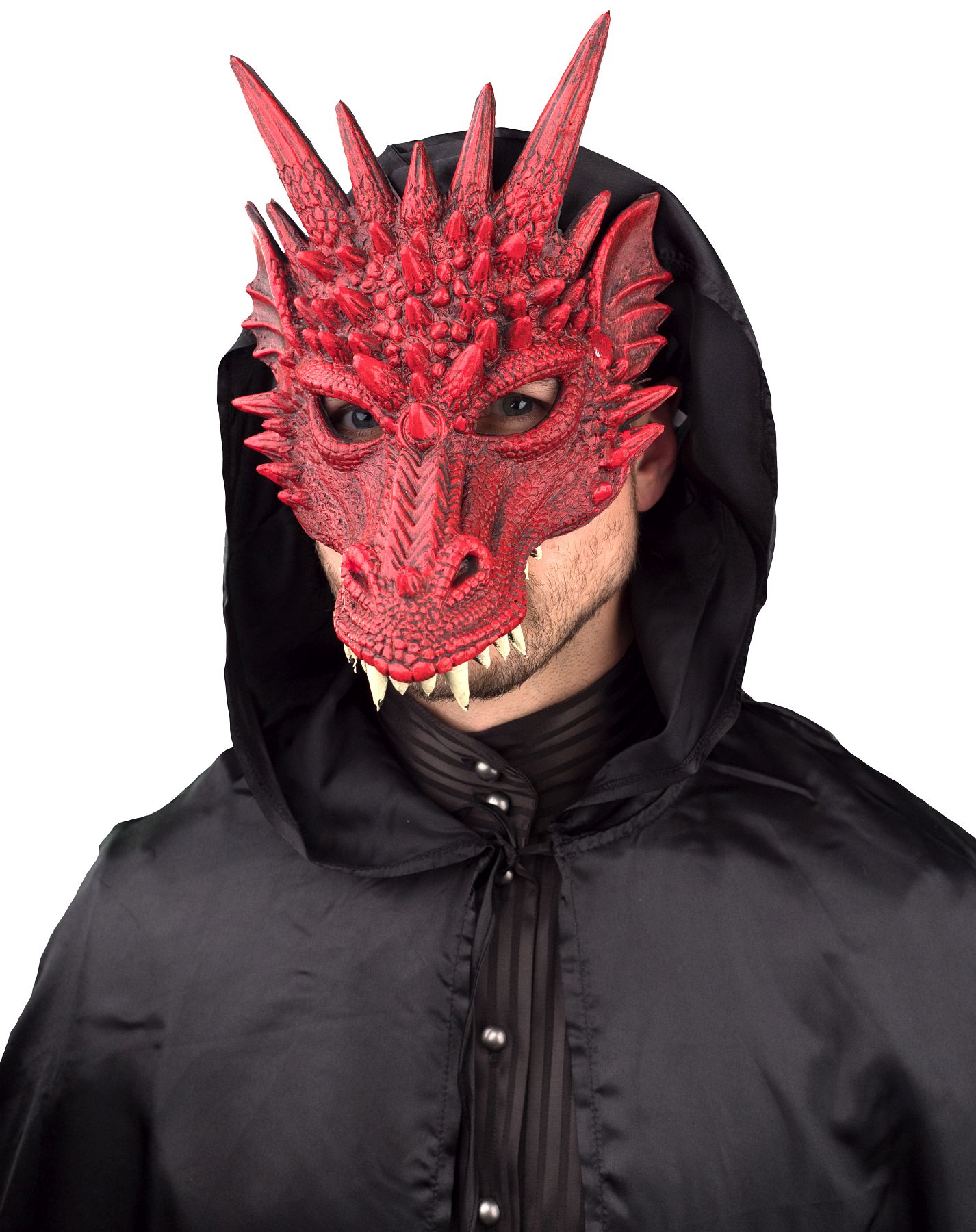 Drachen Halbmaske  rot  Schaumstoff