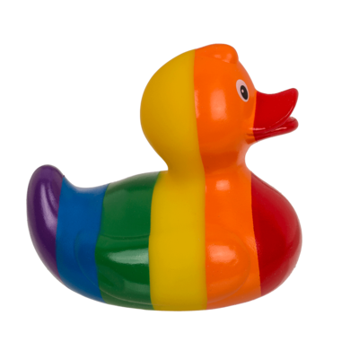 Regenbogen Badeente ca. 10,5cm