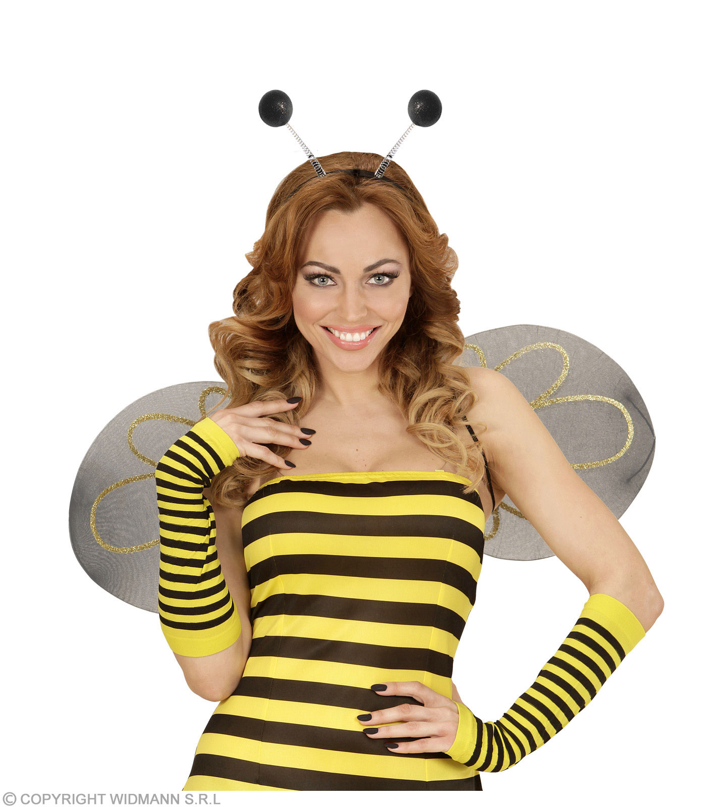 Glitter Antennen schwarz Haarreifen  *)