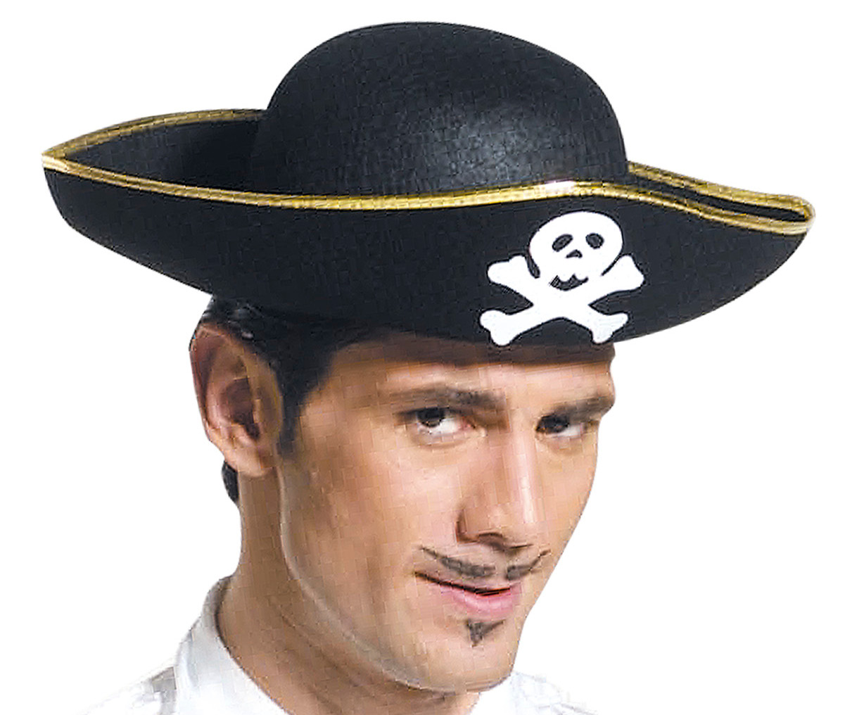 Piraten Hut für Erwachsene Goldborte