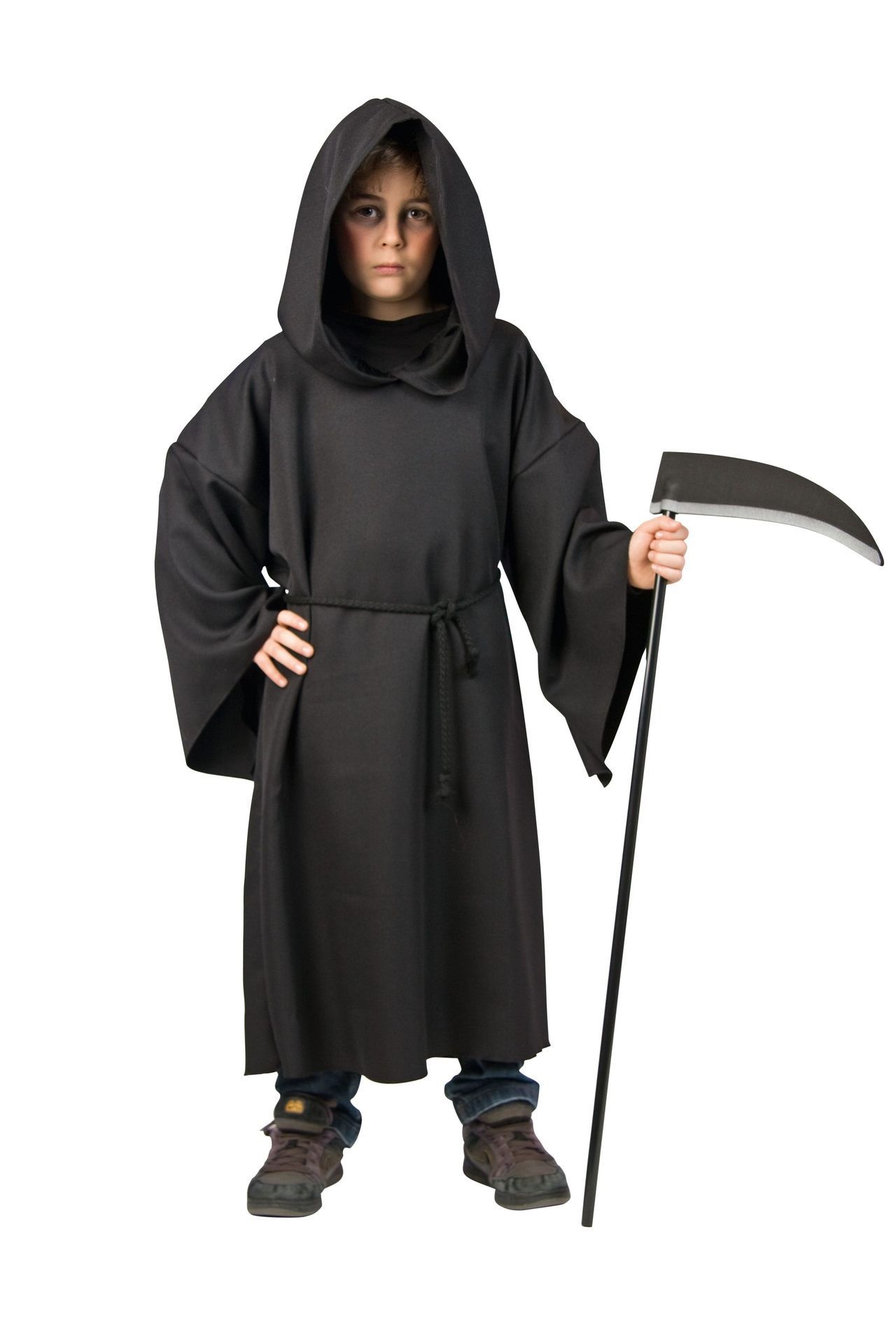 Henkerkutte mit Kapuze schwarz 140/152