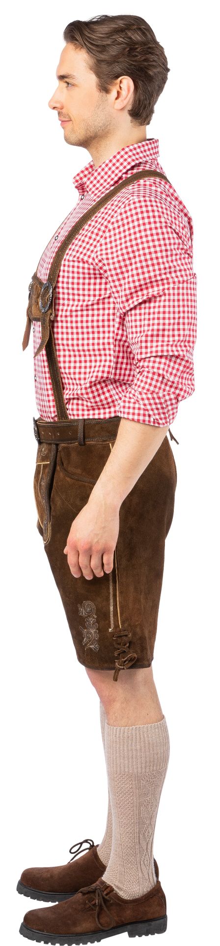 Echte Lederhose Gr. 54 mit Gürtel und Hosenträger