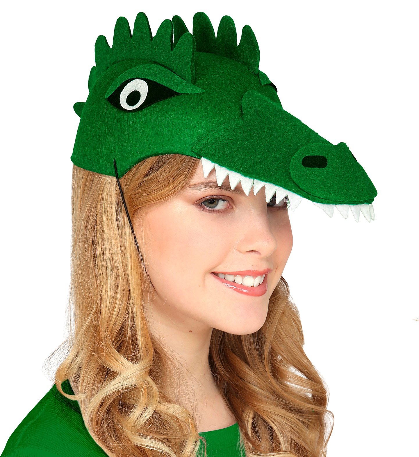 Grüne Krokodil Kappe aus Filz