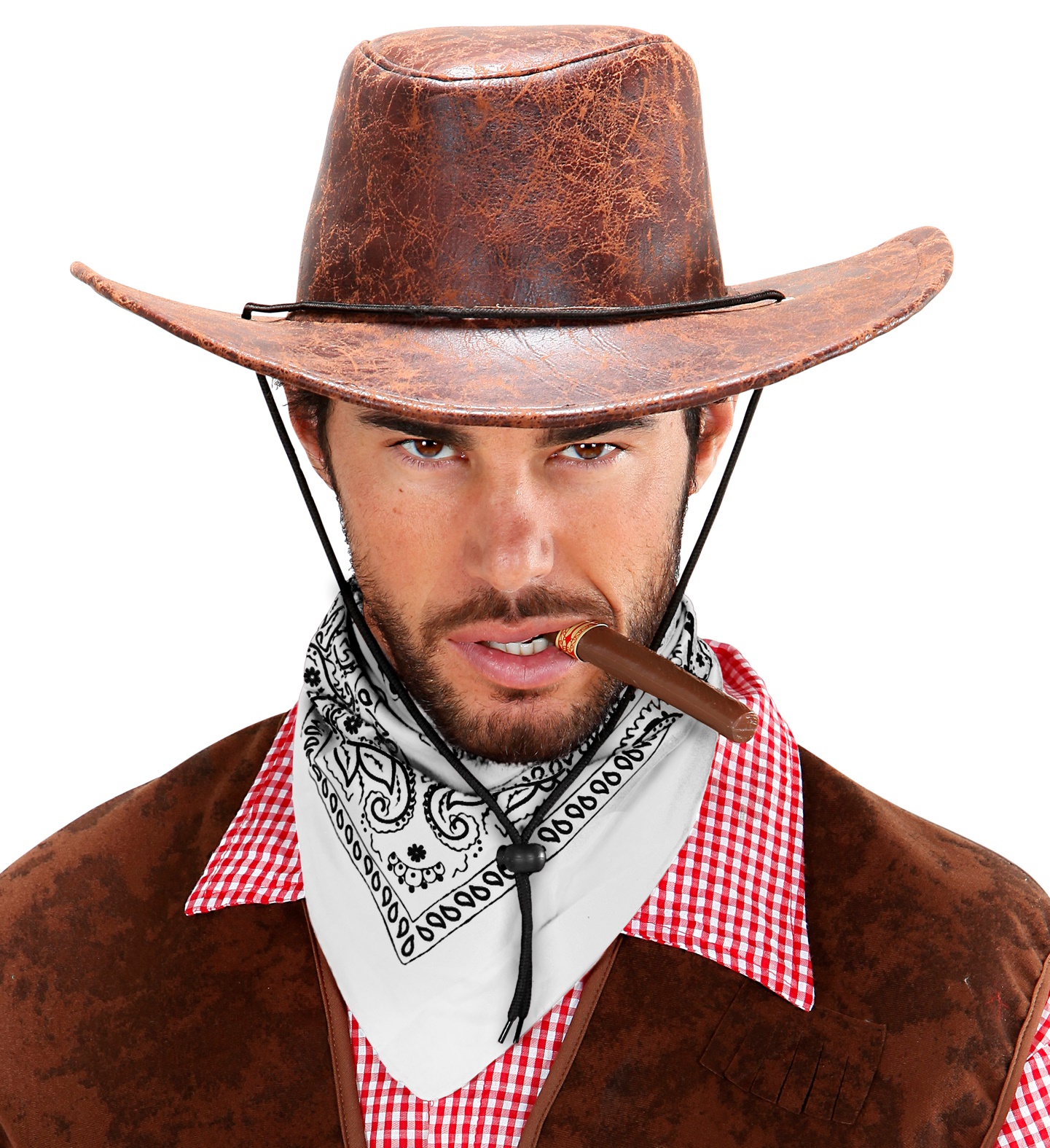 Cowboy Halstuch Bandana weiß 100% Baumwolle