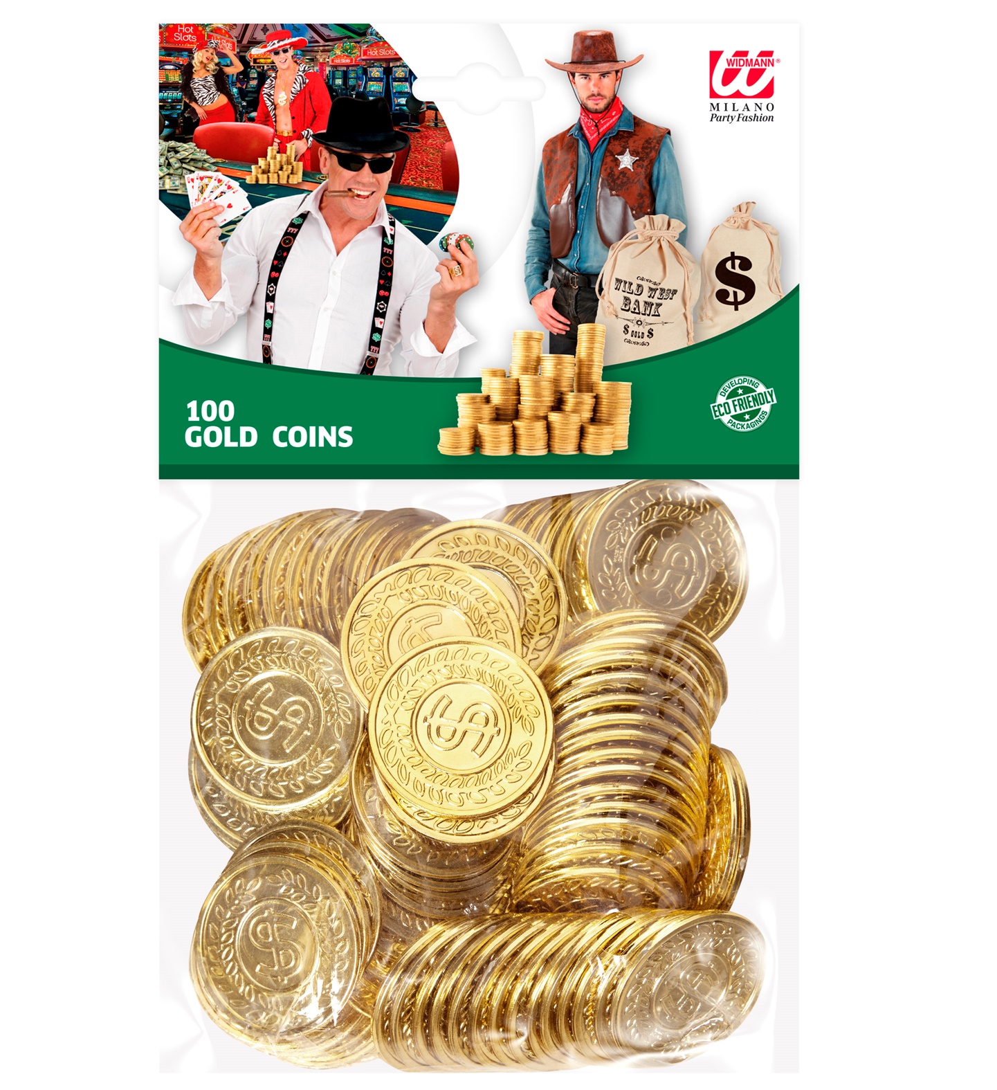 Packung mit 100 Goldmünzen