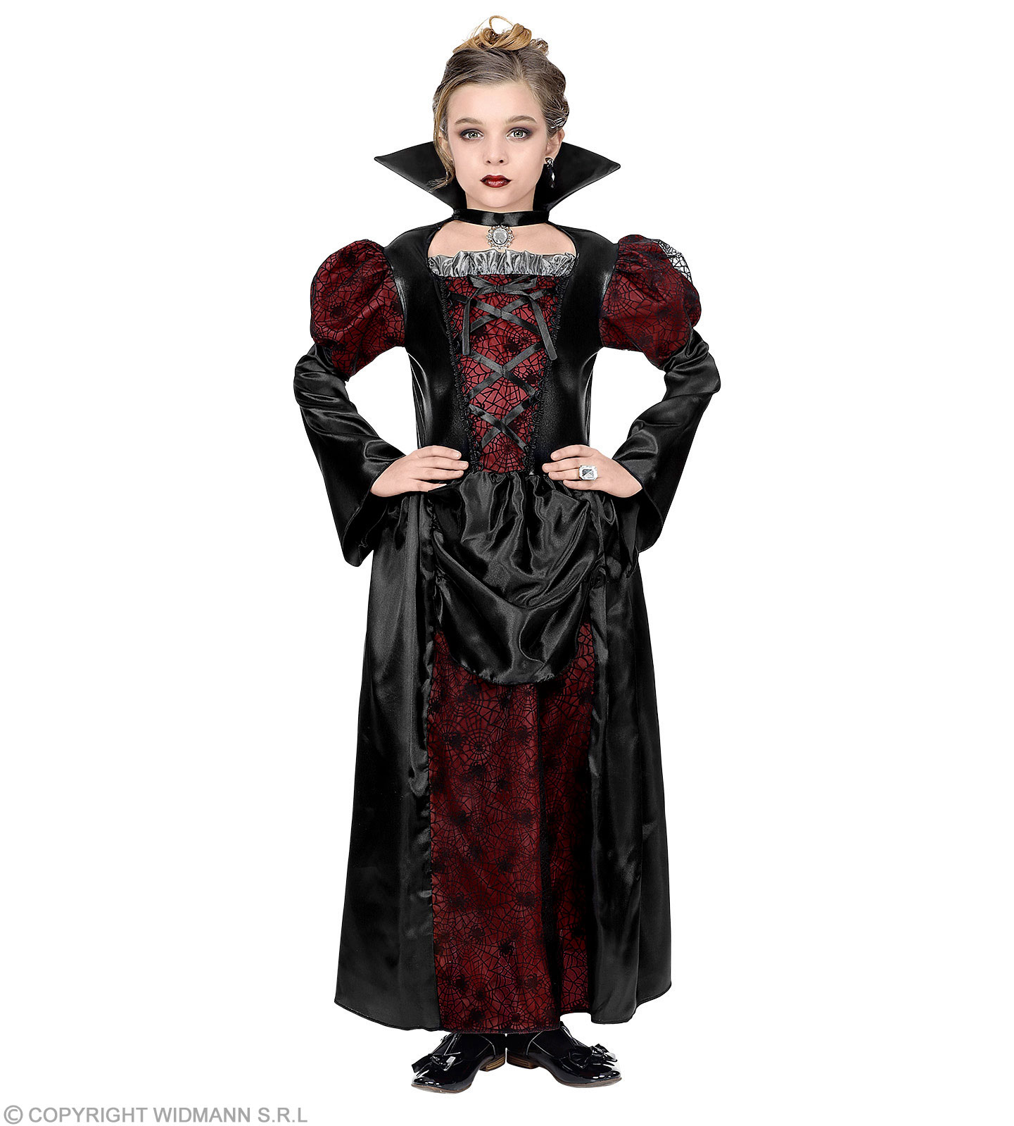 Vampir Prinzessin Gr. 128 weinrot-schwarz