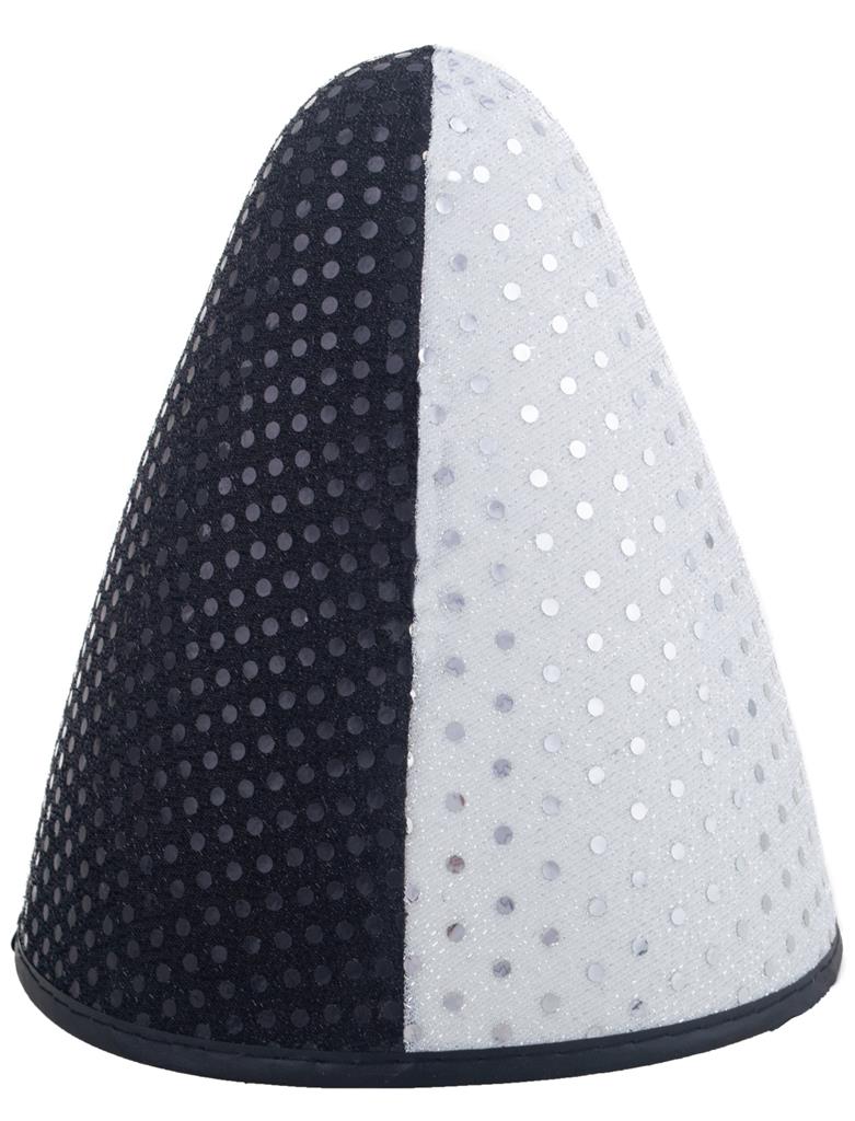 Pierrot Clown Hut  schwarz-silber