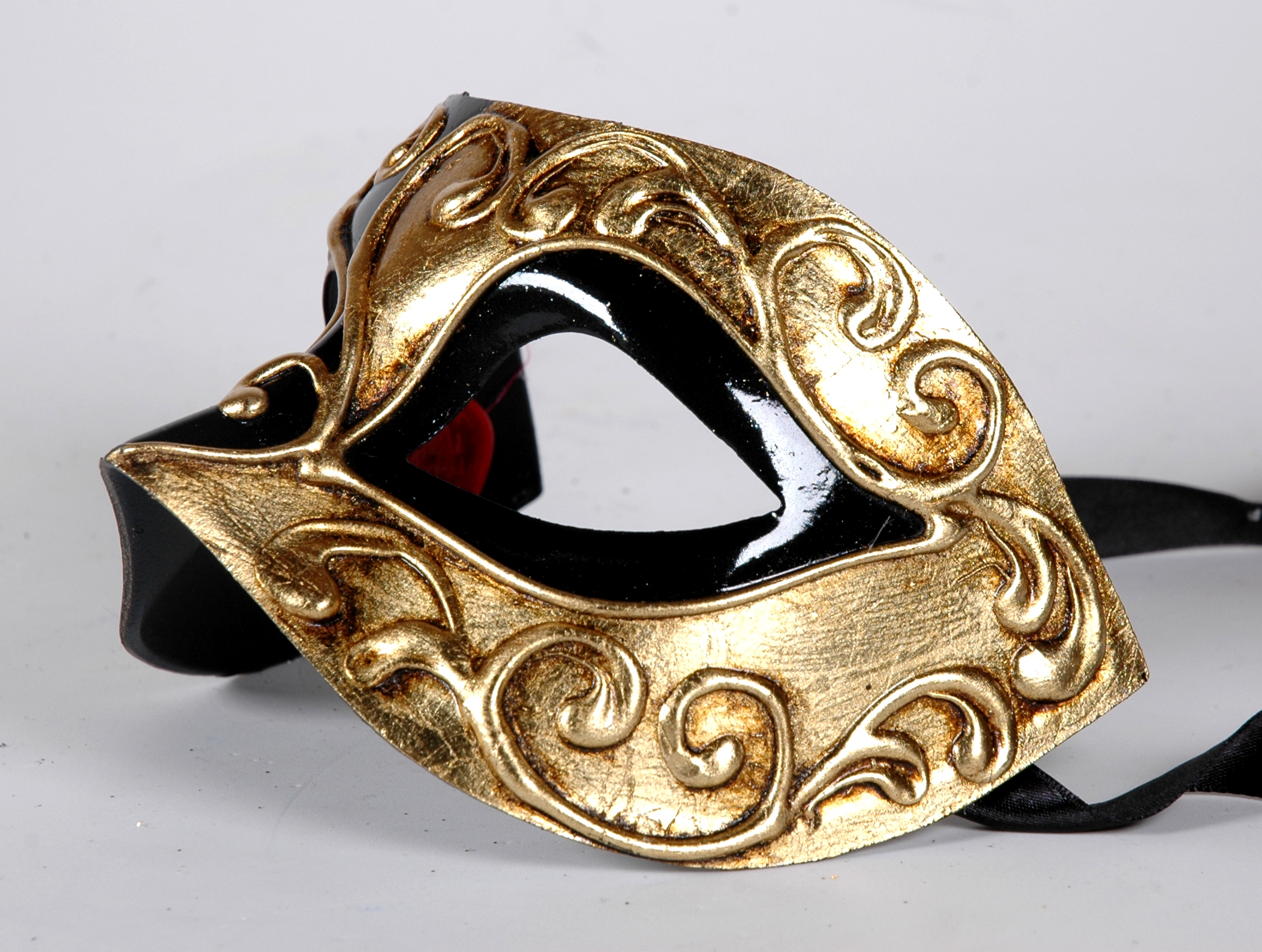 Venezianische Maske Columbine Musica gold-schwarz