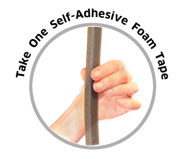 4er Pkg. selbstklebende Schaumstreifen