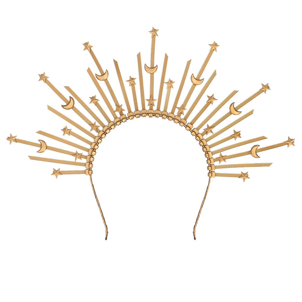 Haarreifen mit goldenen Sternen und Monden