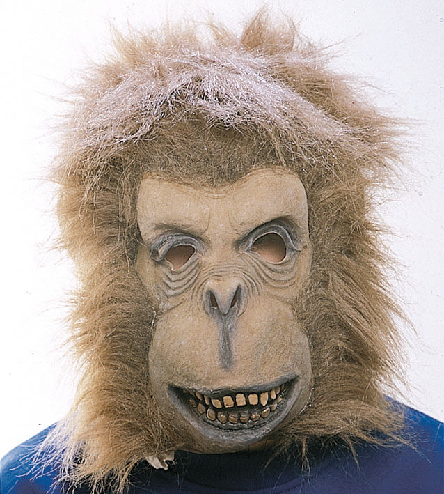Gummimaske Affe braun