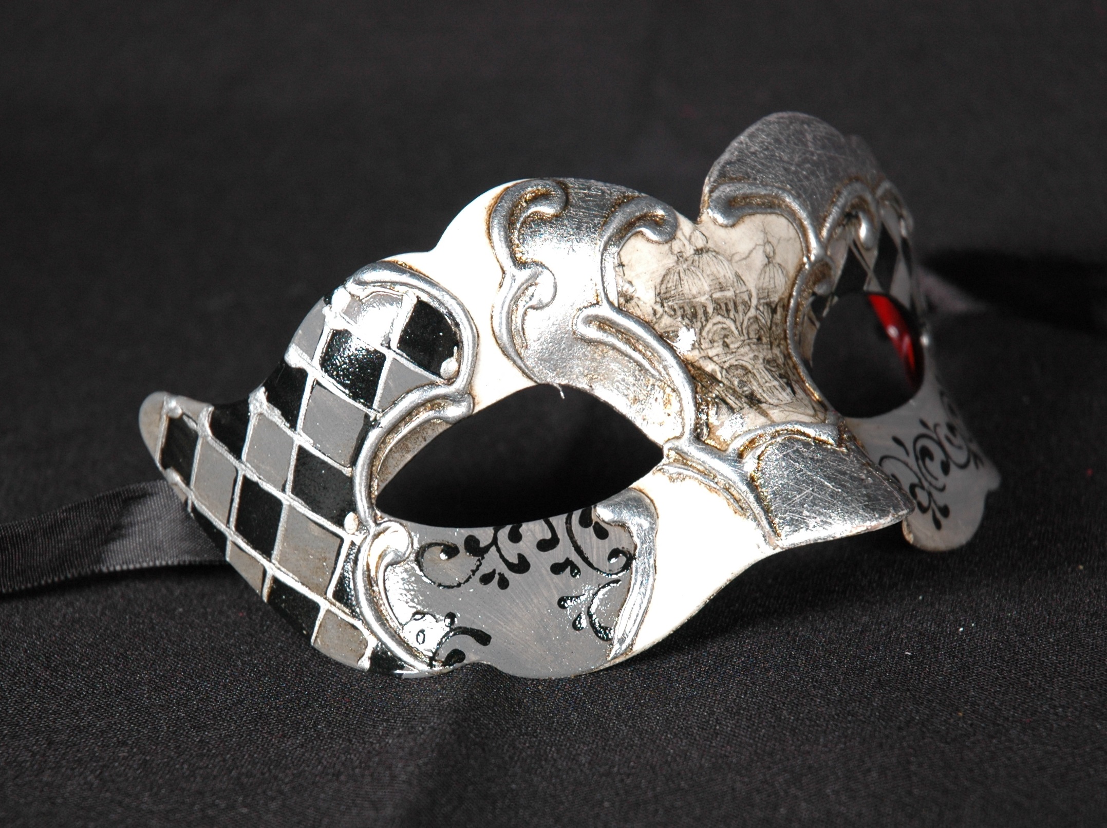 Venezianische Maske Columbine Baby VENEZIA silber