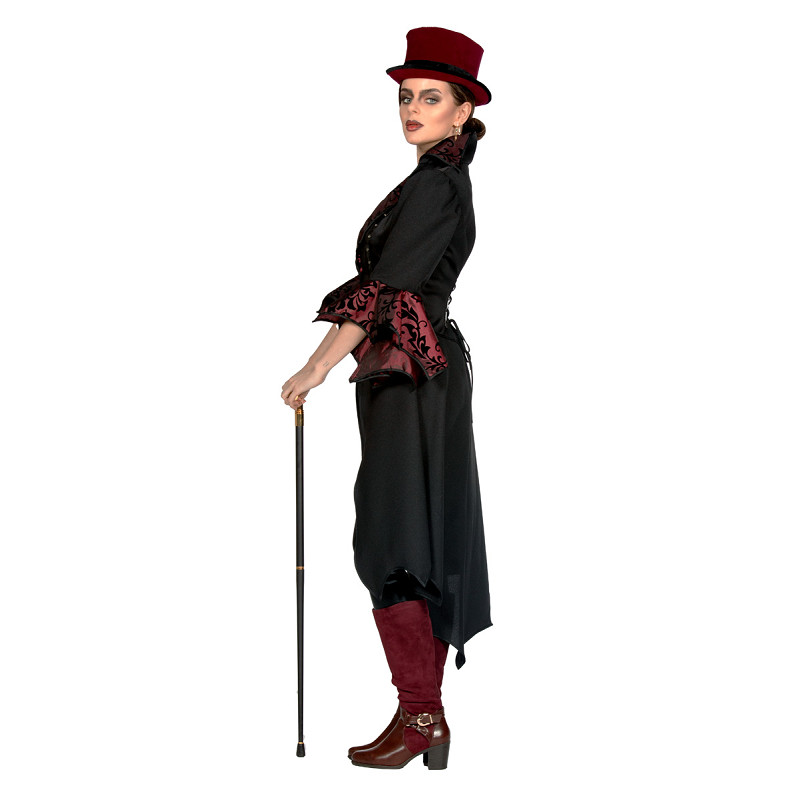 Damen Vampier Jacke 40 schw.-rot