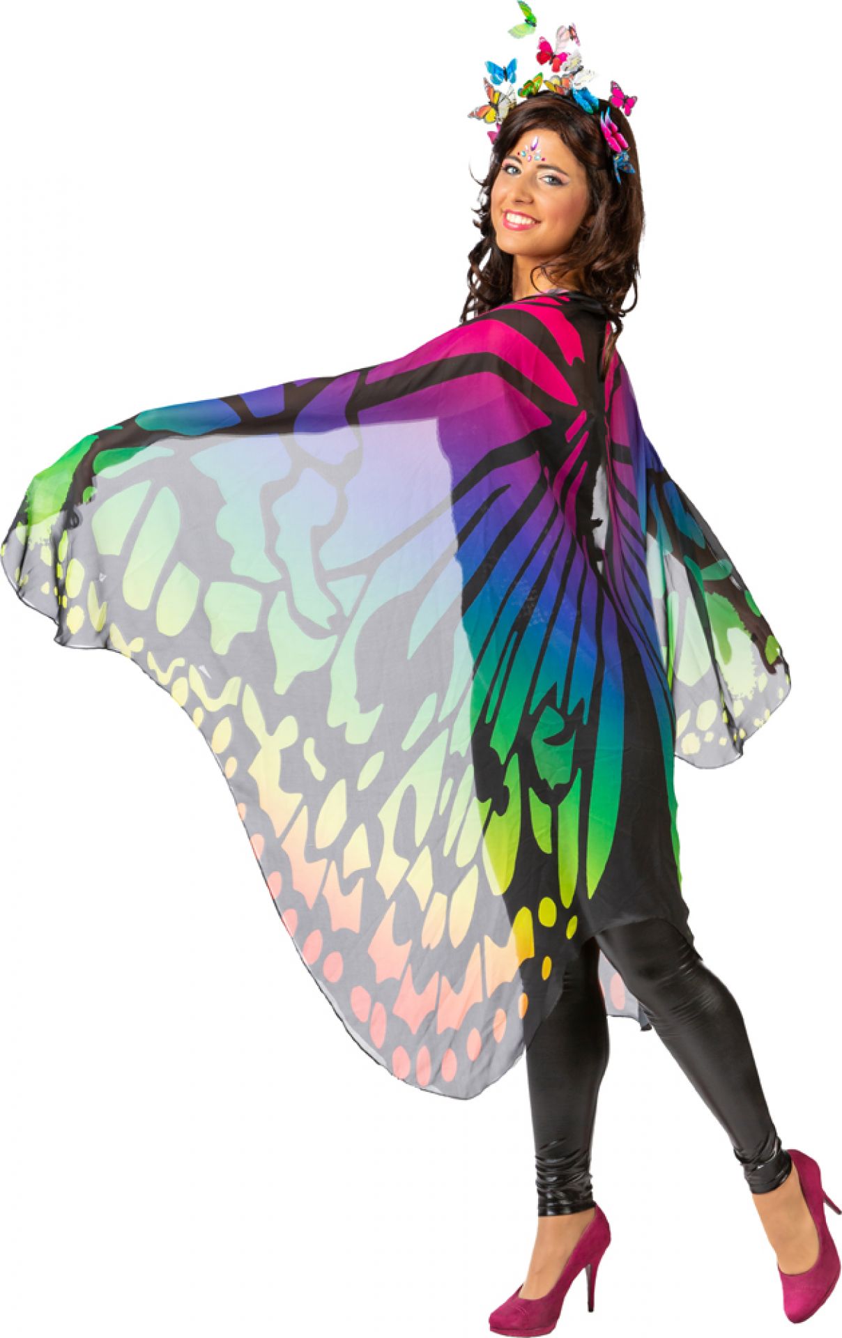 Schmetterling Umhang Regenbogen