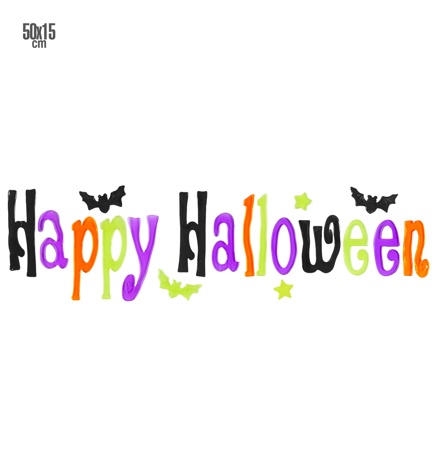 Happy Halloween Gel Fensterbild 50x15cm