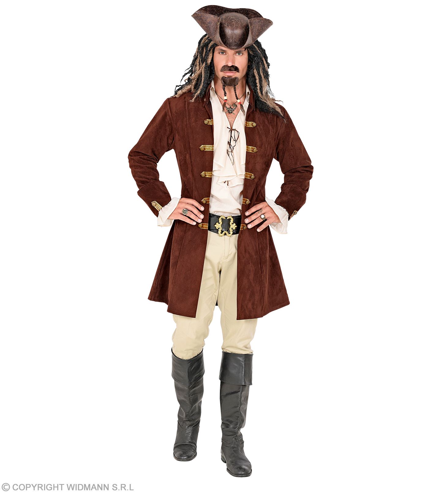 Piraten Mantel M/L  Wildlederlook