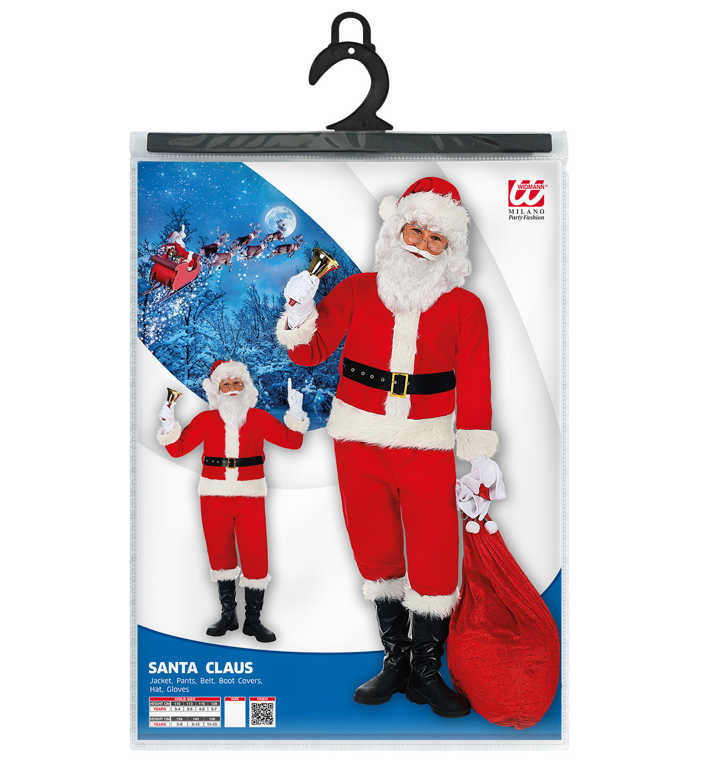 Kinder Weihnachtsmann Kostüm Größe 116