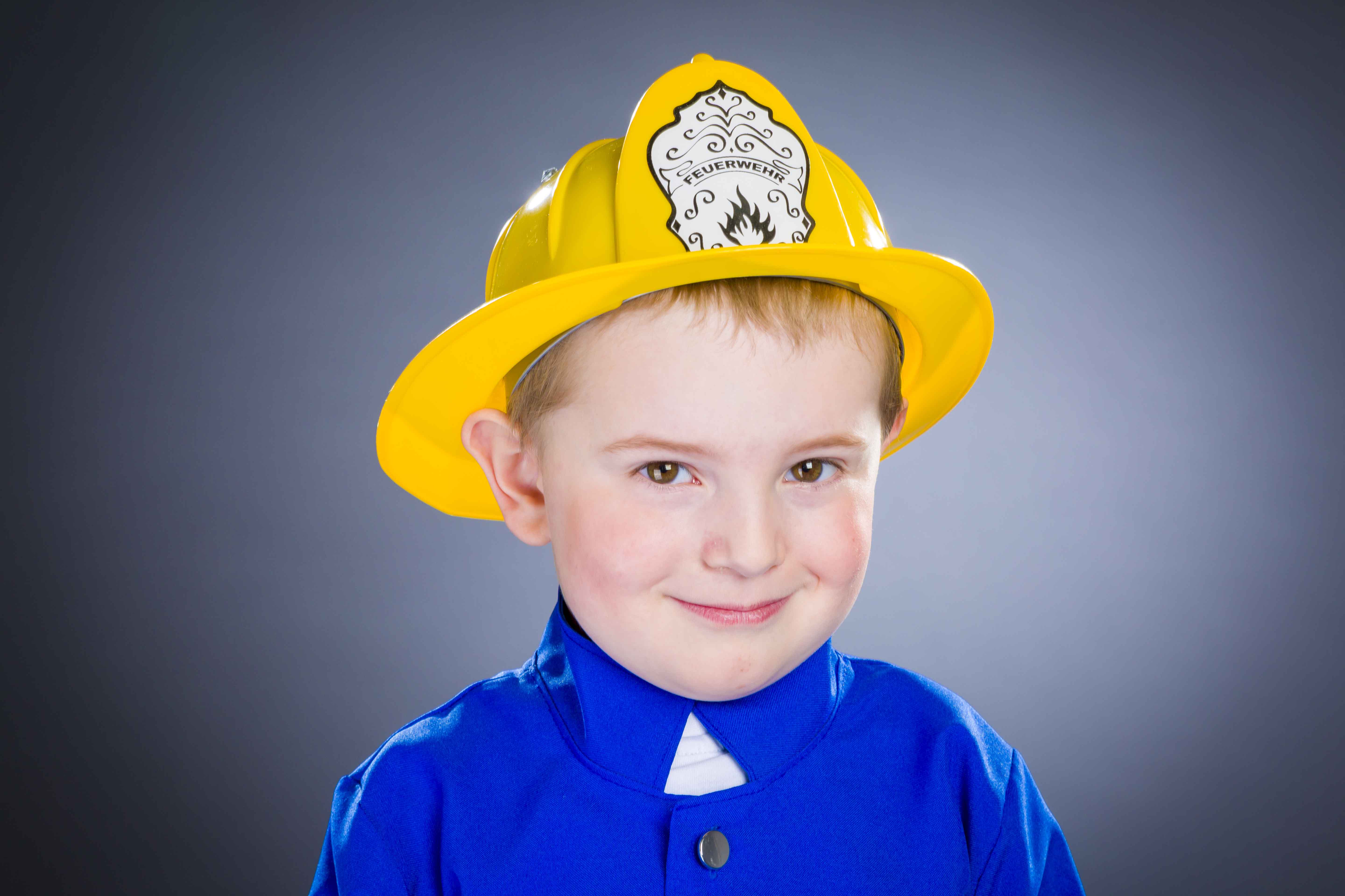 Feuerwehr Helm für Kinder gelb
