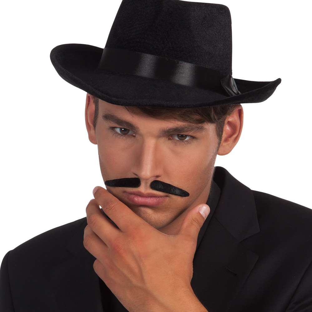 Gangster Schnurrbart schwarz