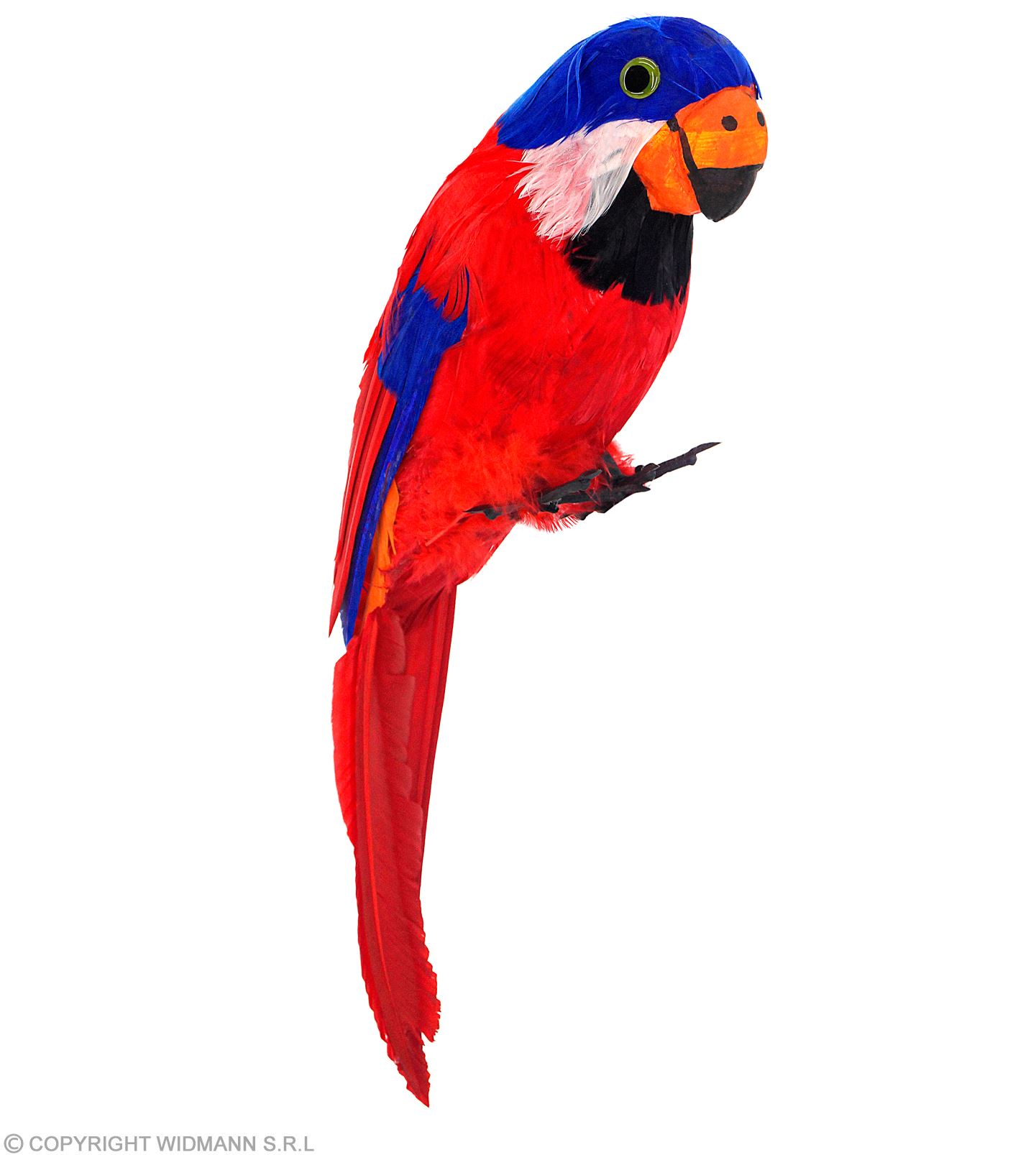 Papagei rot m.Federn