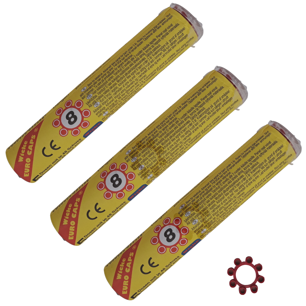 3er Packung  8 Schuss Ring Munition 1 Rolle mit 240 Schuss