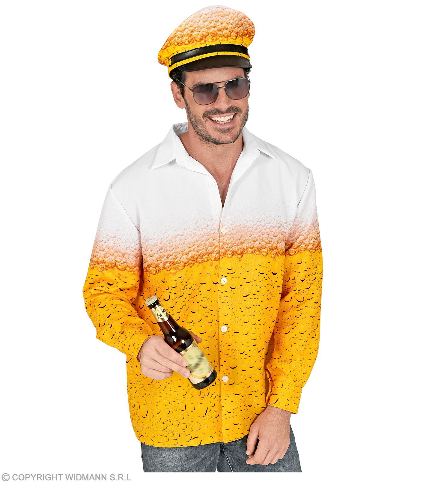 Bier Trinker Hemd mit Mütze S/M