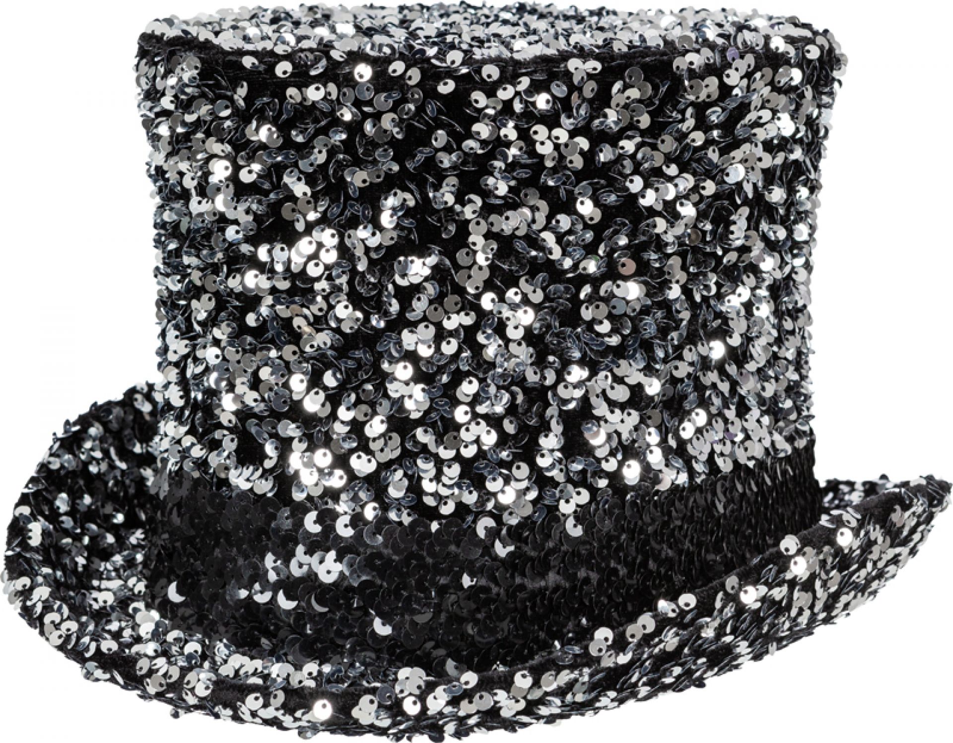 Pailletten Zylinder Silber delux